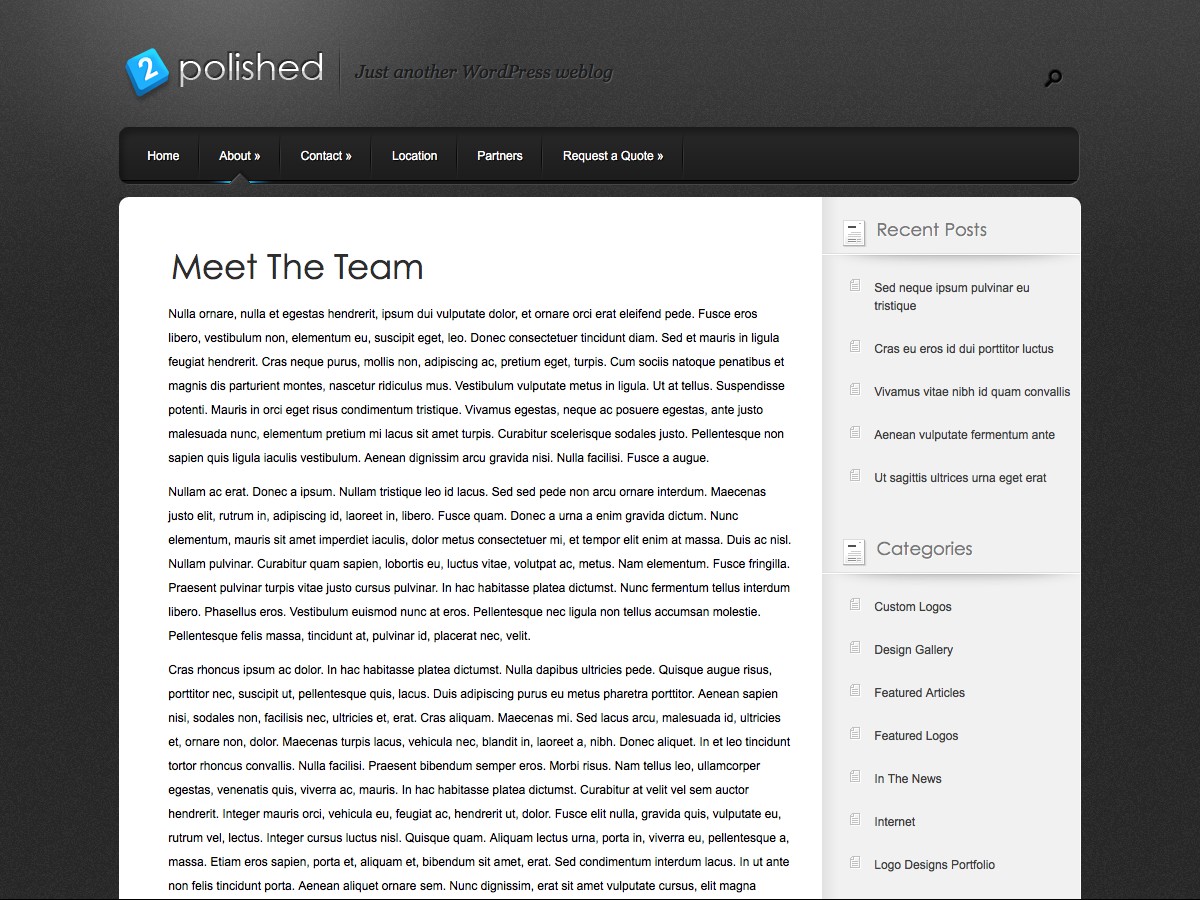Our WordPress themes - Polished