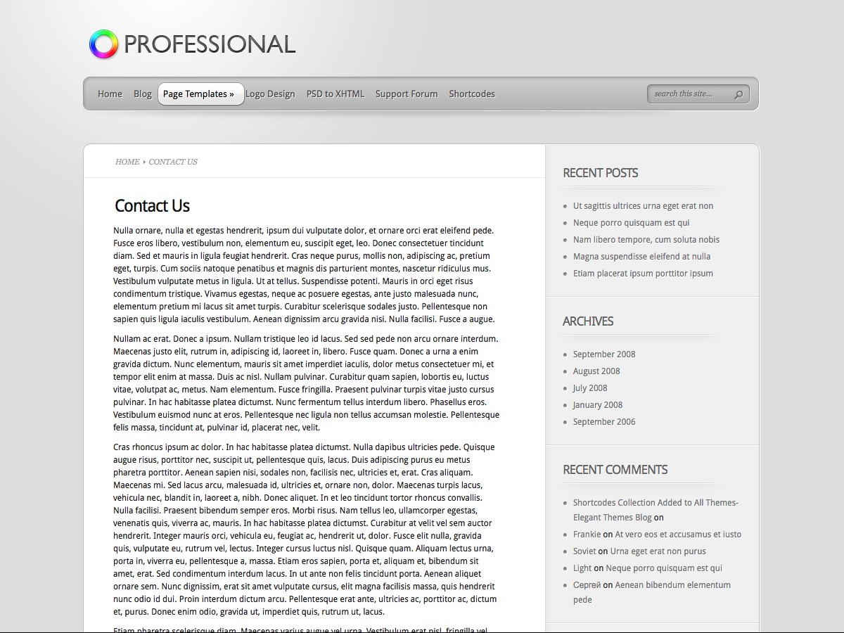 Nos thèmes WordPress - Professional