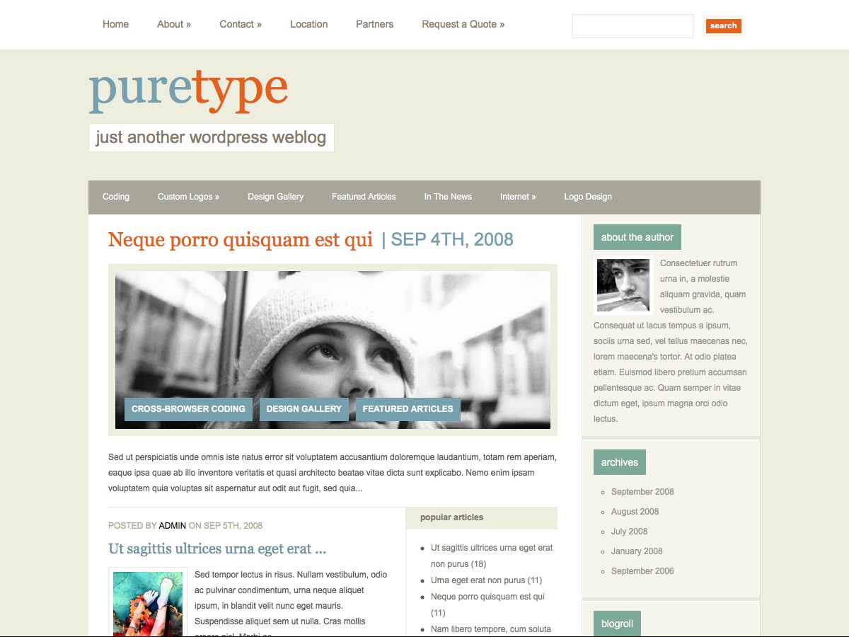 I nostri temi Wordpress - PureType