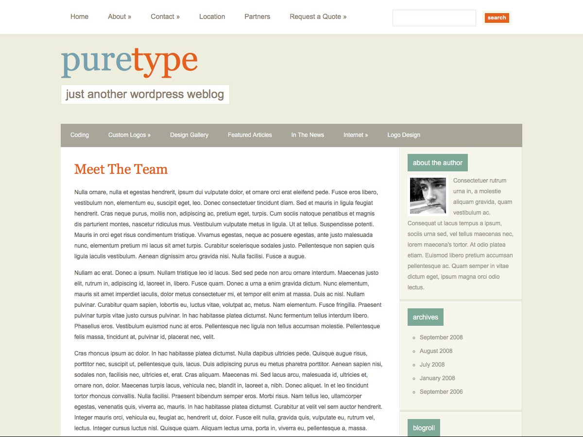 Our WordPress themes - PureType