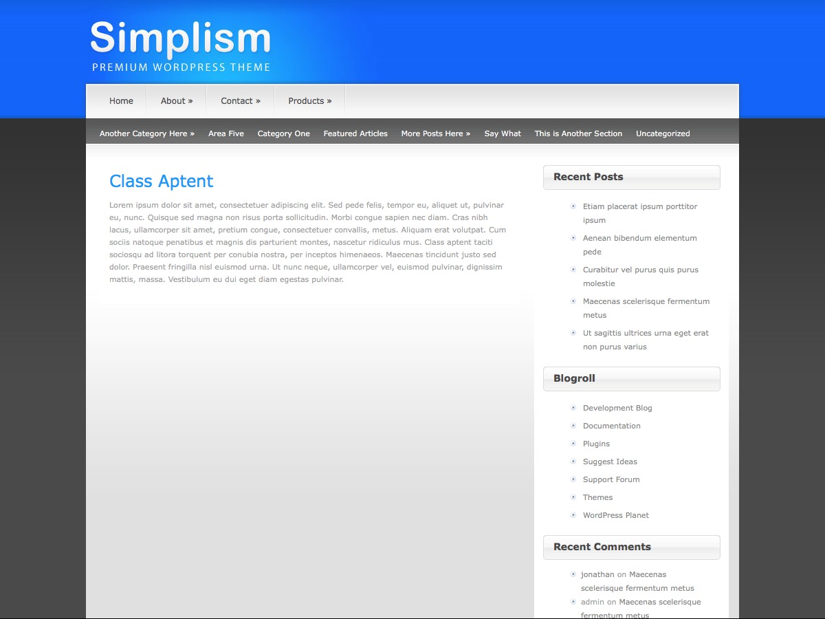 Nos thèmes WordPress - Simplism