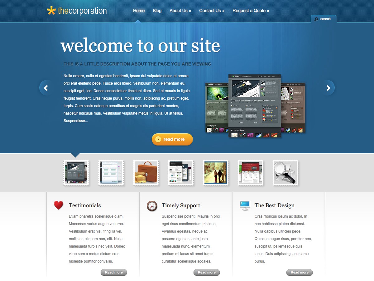 Our WordPress themes - TheCorporation