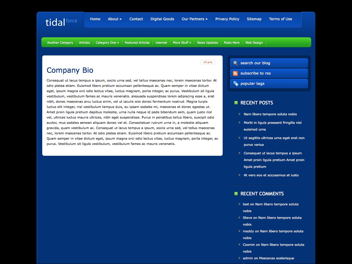 Unsere WordPress-Themes - TidalForce
