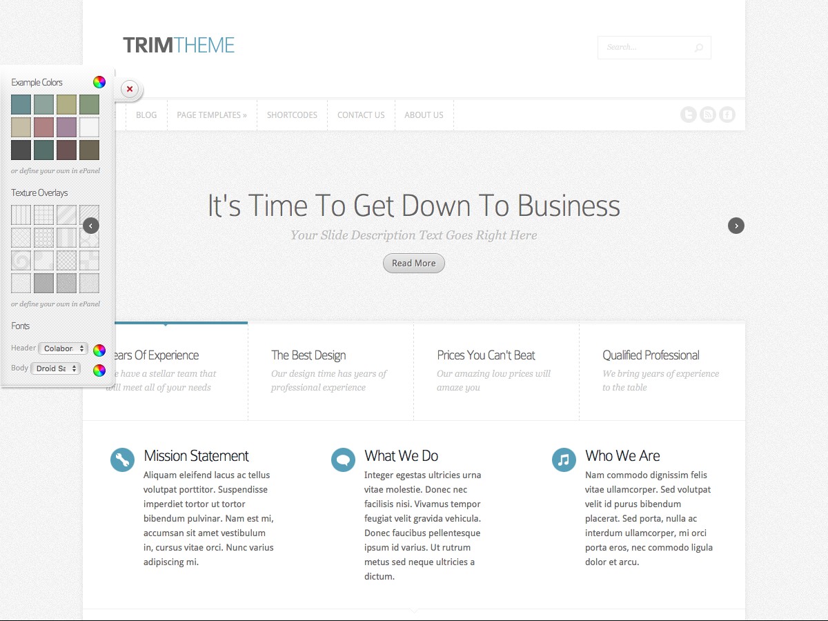 Nuestros temas WordPress - Trim