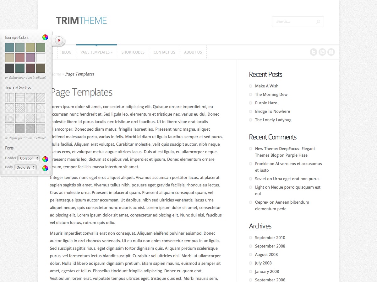 I nostri temi Wordpress - Trim