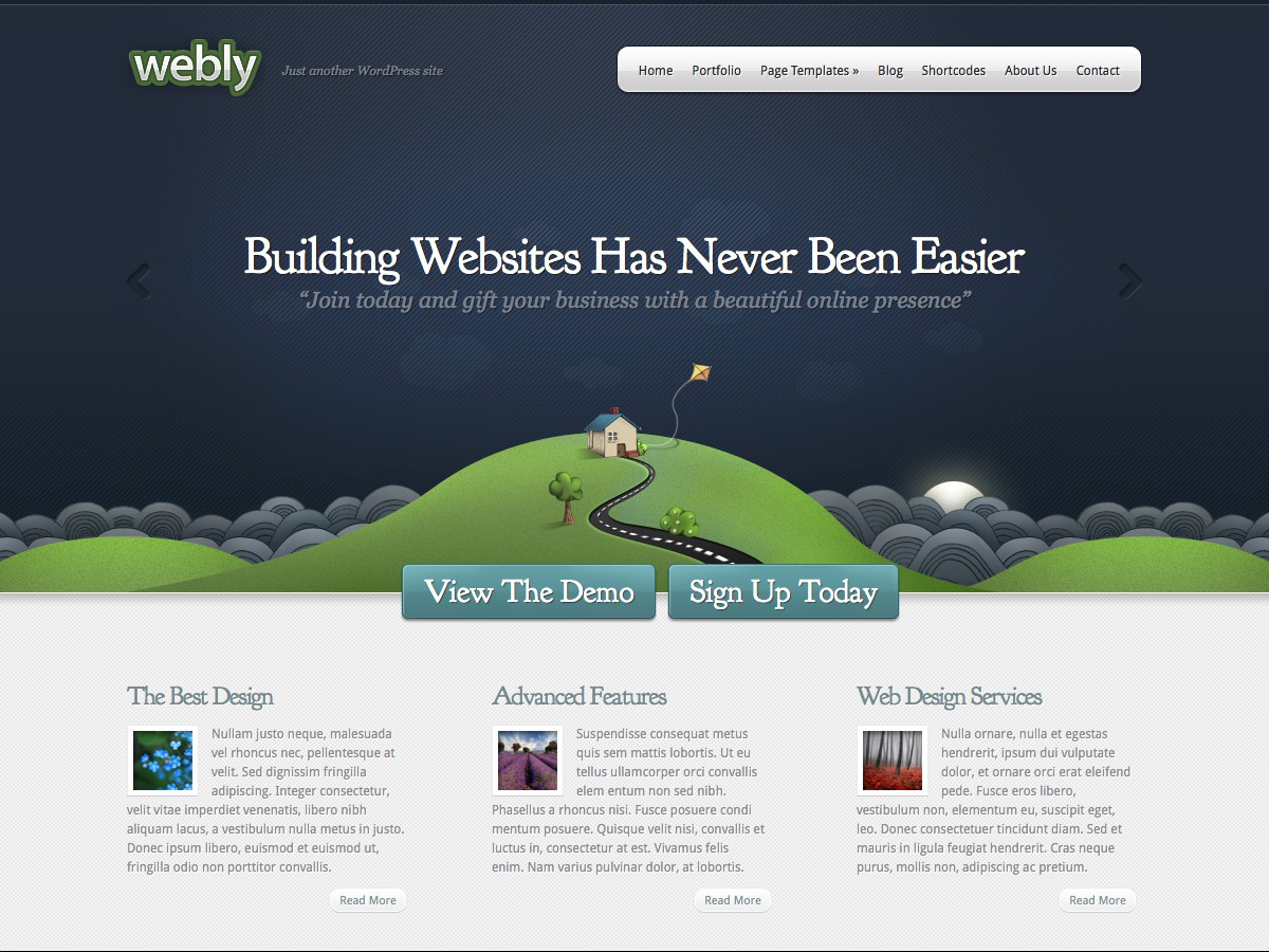 Our WordPress themes - Webly