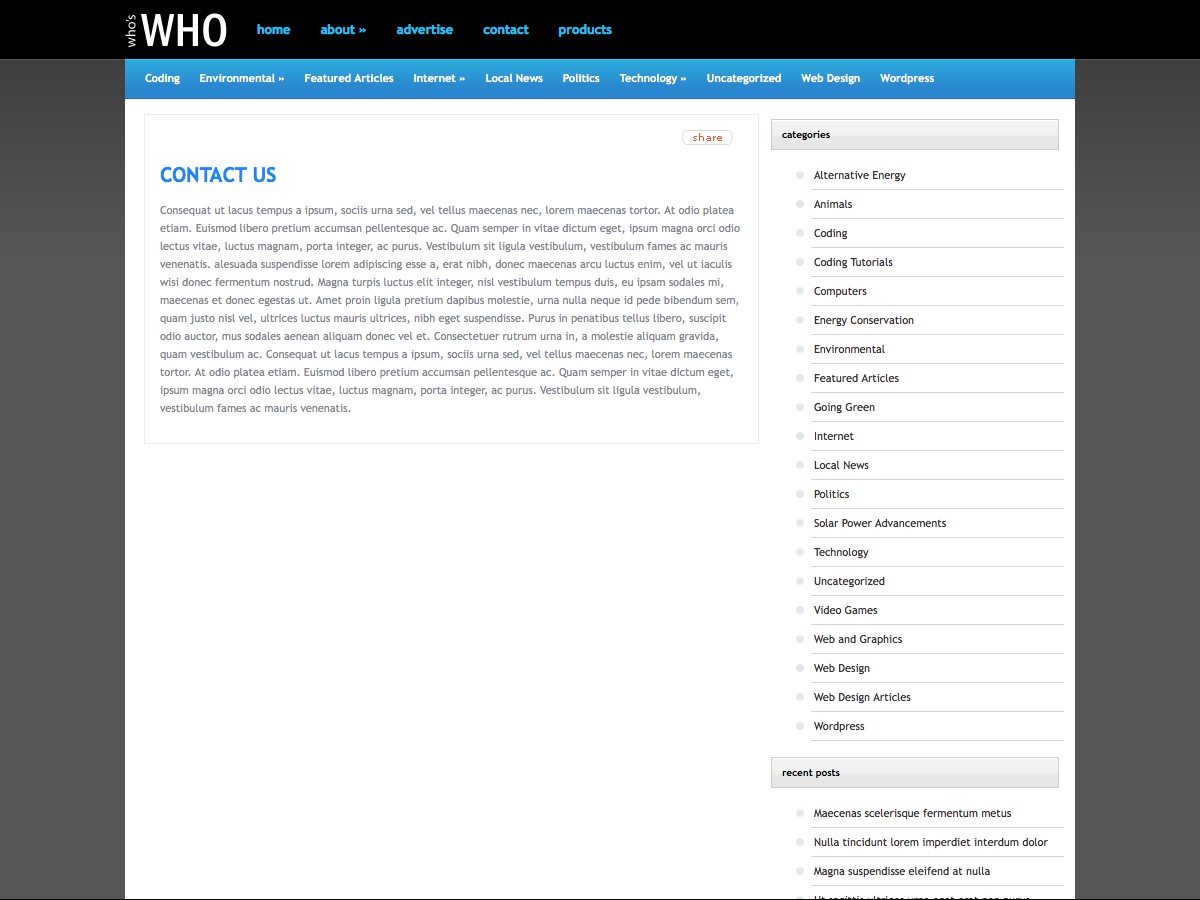 Nuestros temas WordPress - WhosWho